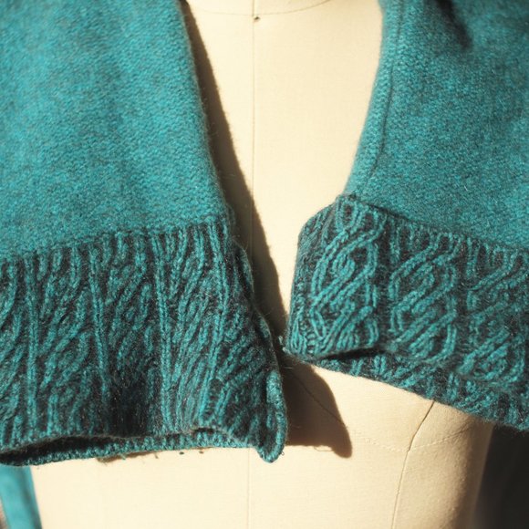 Striking turquoise wool/silk blend cardigan - Picture 6 of 6